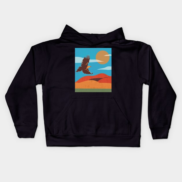 Eagle Kids Hoodie by Flaxenart